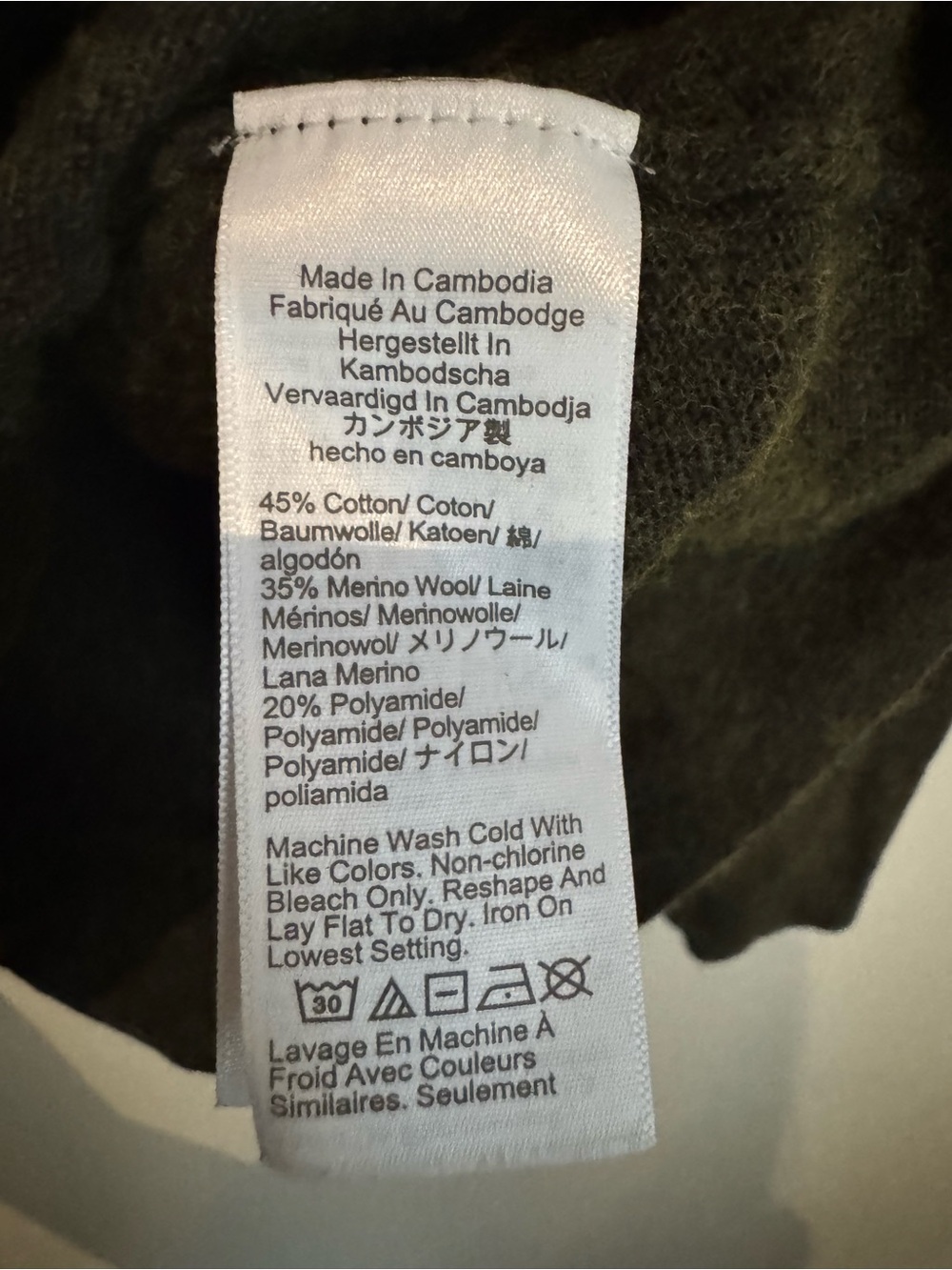J.Crew Teddie Merino Wool Blend Sweater Medium Olive Green Crewneck Soft Classic - Picture 6 of 10